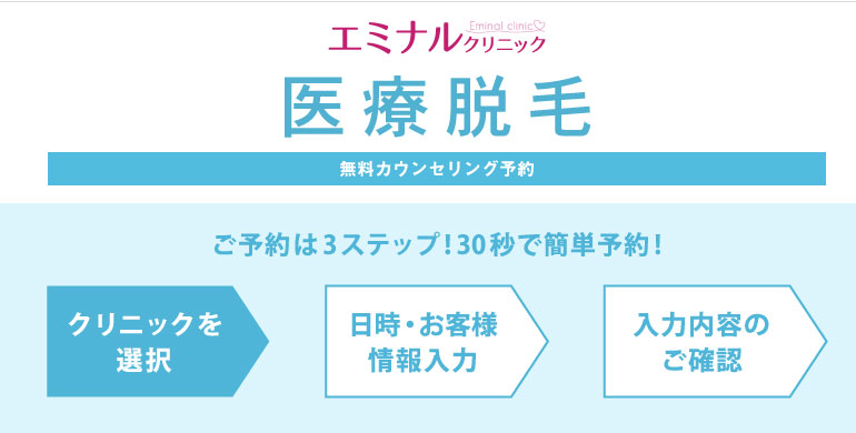 エミナルクリニックの無料カウンセリング予約方法