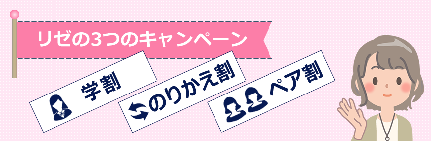 リゼクリニックは3つのキャンペーン